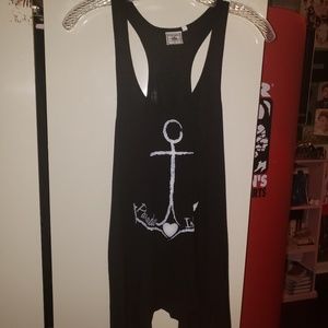 Black Anchor Tank Top